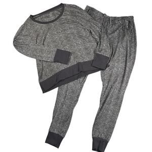 Born Heathered Brown Long Sleeve Long Pants Lounge Pajamas Set Size XL